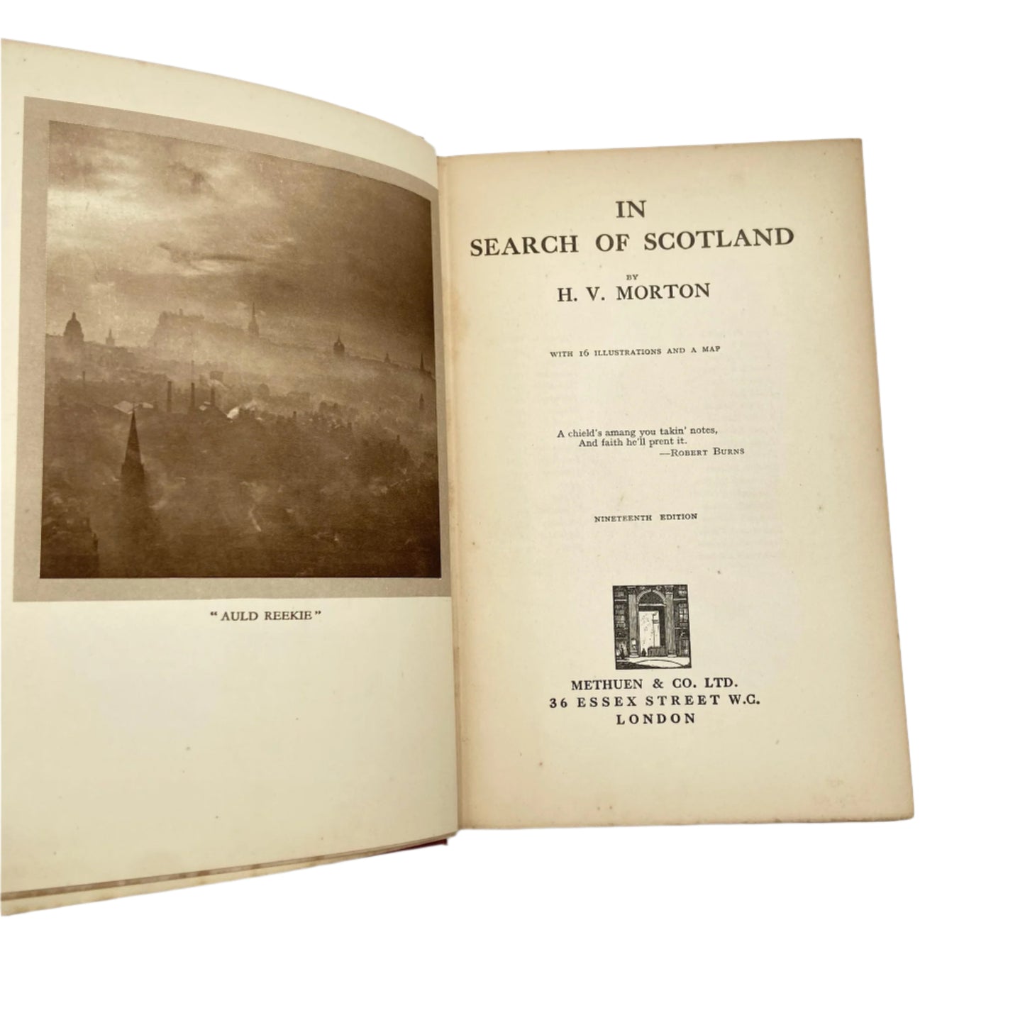 1933 "In Search of Scotland" Red Maroon Cloth Book