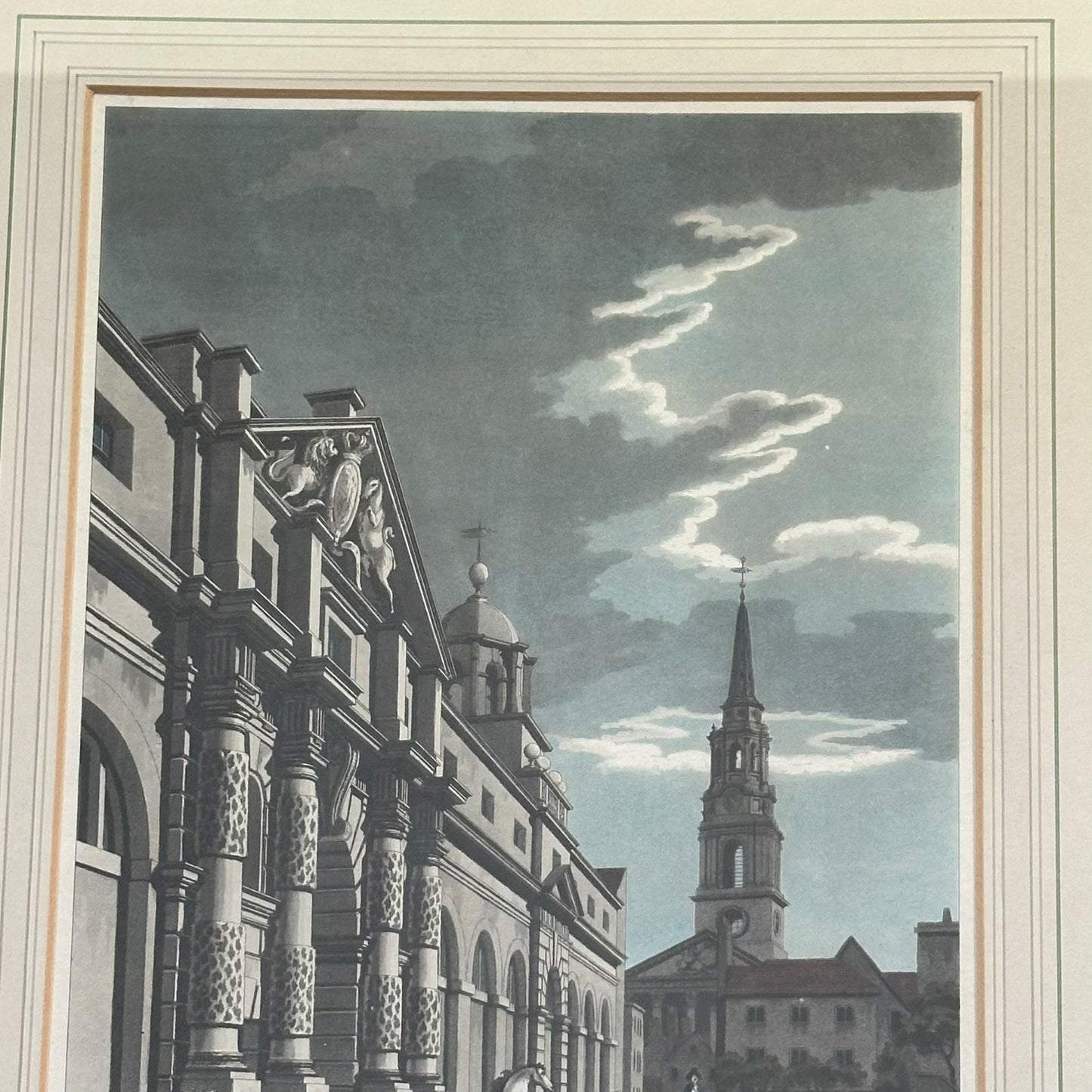 1794 "The Mews" Hand Colored Aquatint Print by Thomas Malton the Younger (1748-1804)