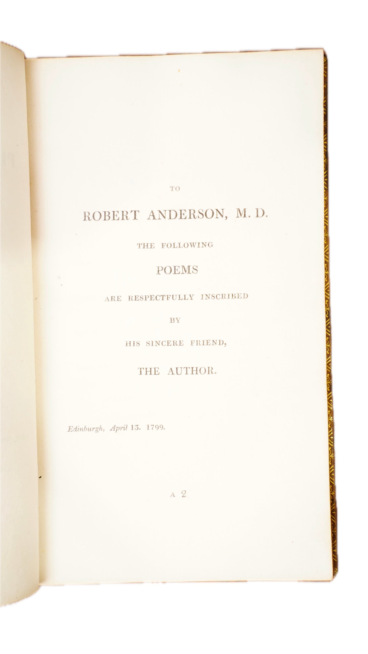 Antique 1822 Thomas Campbell Pleasures of Hope Full Calf Gilt Poetry