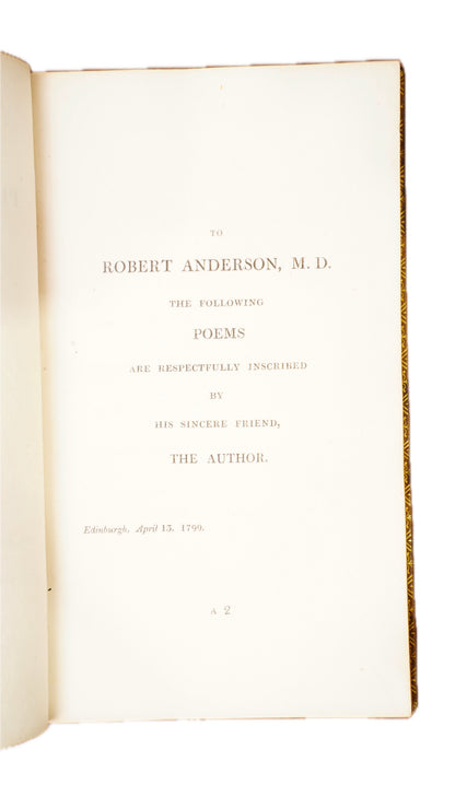 Antique 1822 Thomas Campbell Pleasures of Hope Full Calf Gilt Poetry