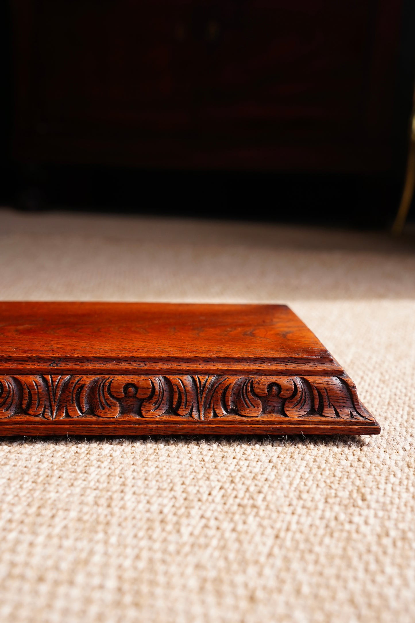 Antique Carved Oak Display Riser
