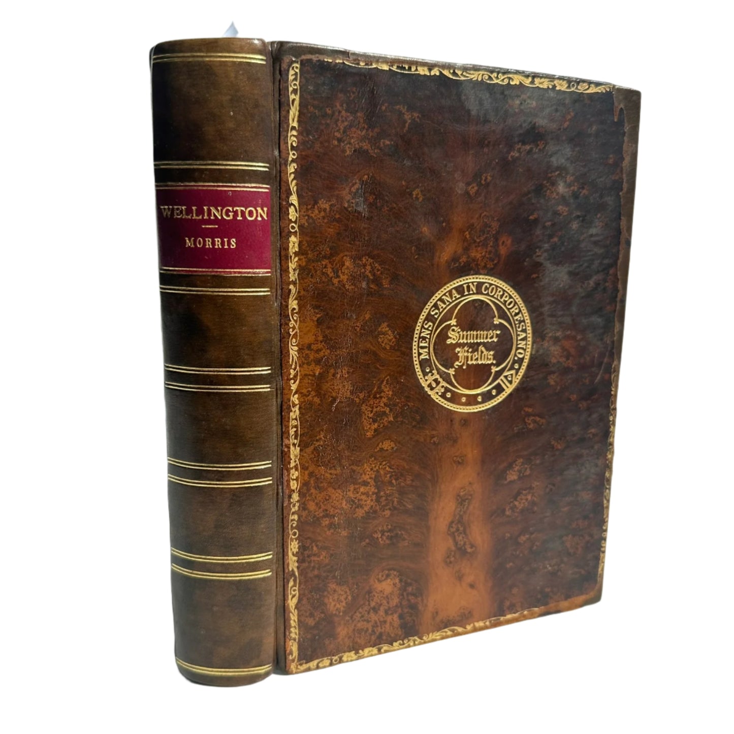 1905 "Wellington" Brown Full Leather Prize Binding Book