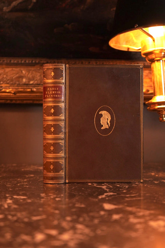 1872 " The Early Flemish Painters: Notices of Their Lives and Works" Full Leather Book