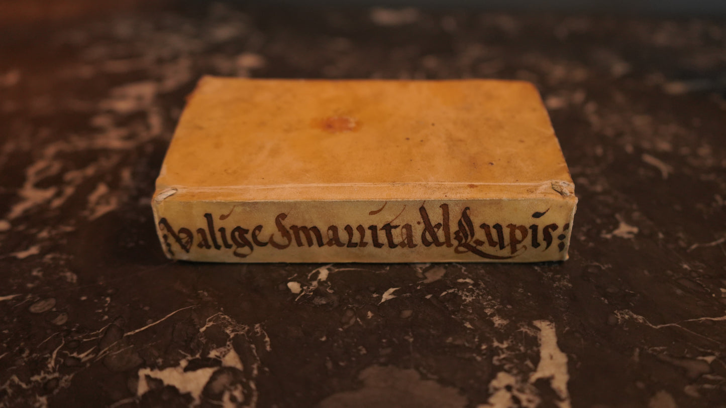 Miniature 1675 "La Valge Smarrita di antonio Lupis" Italian Vellum Book