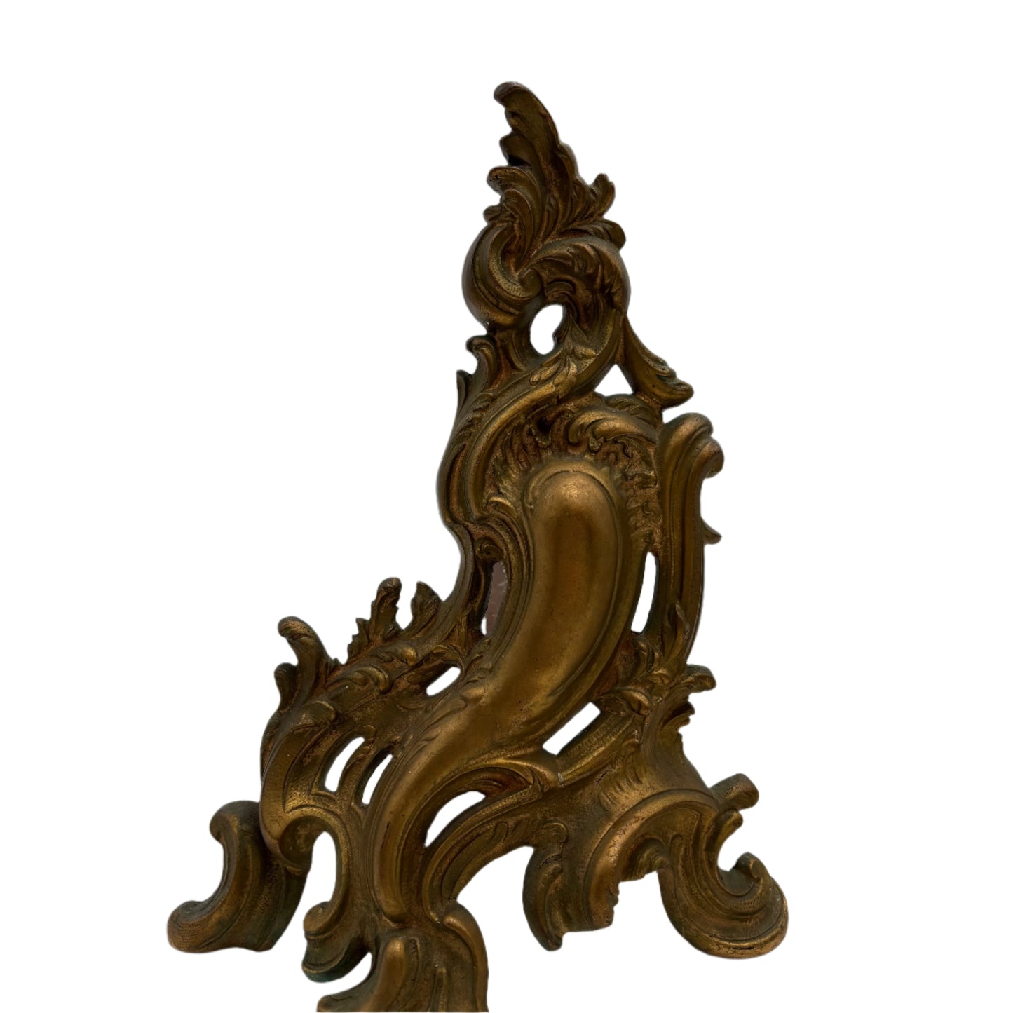 19th-Century Gilt Brass Andirons