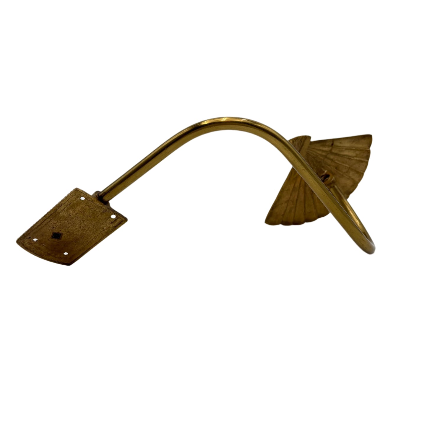 Pair of Vintage Ornate Brass Fan Drapery Tie Back