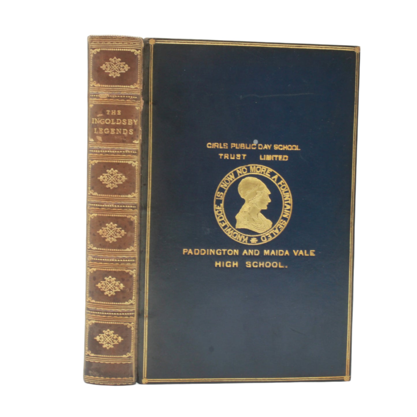 1905 "The Ingoldsby Legends" Blue Full Leather Prize Binding Book