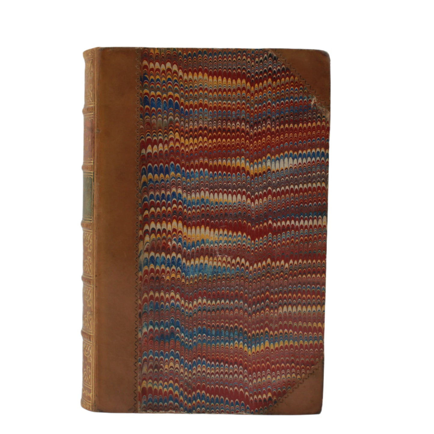 1868 " Historical Characters " Brown Half Leather Book