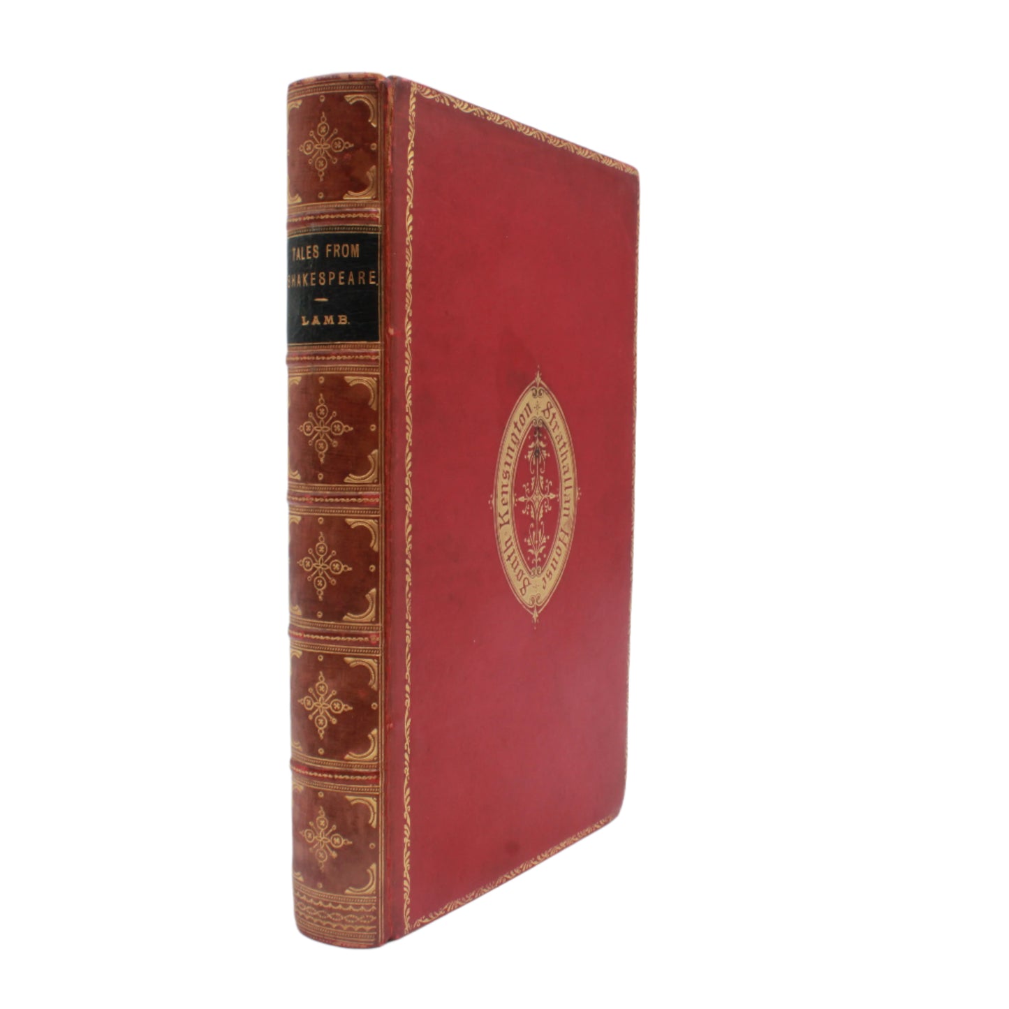 1890 "Tales from Shakespeare" Red Full Leather Prize Binding Book