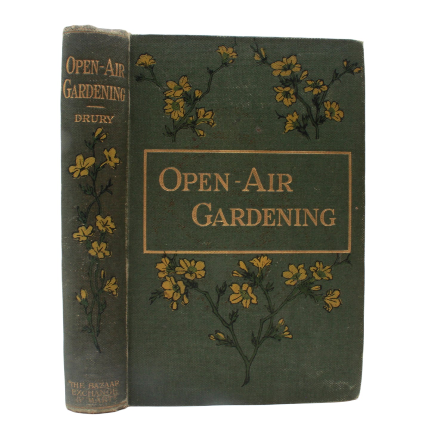Victorian "Open Air Gardening: The Culture of Hearty Flowers, Fruits, Vegetables" Nature Green Cloth Book