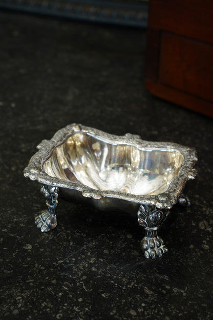 Victorian Silverplate Footed Dish with Rococo Border, Circa 1880