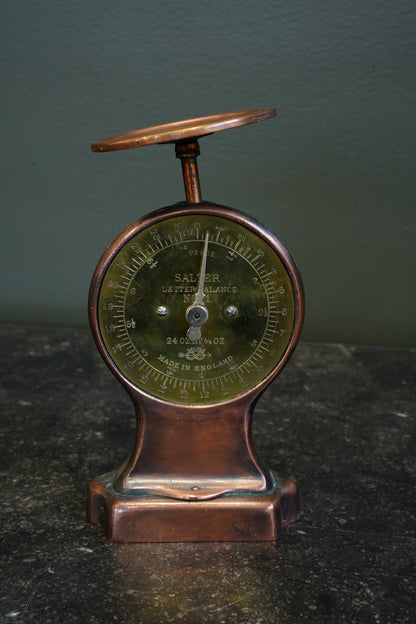 Antique Salter Copper Letter Balance Postal Scale, England