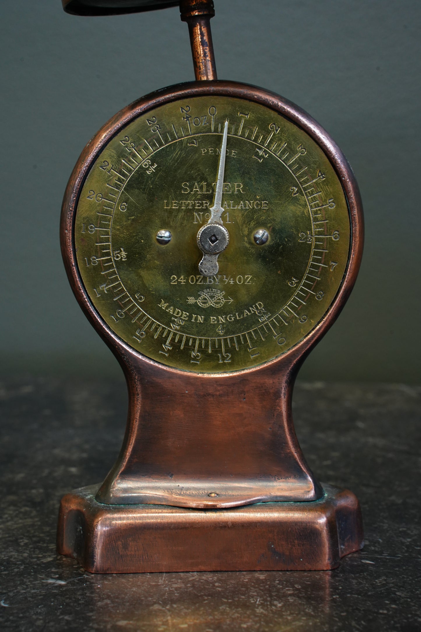 Antique Salter Copper Letter Balance Postal Scale, England