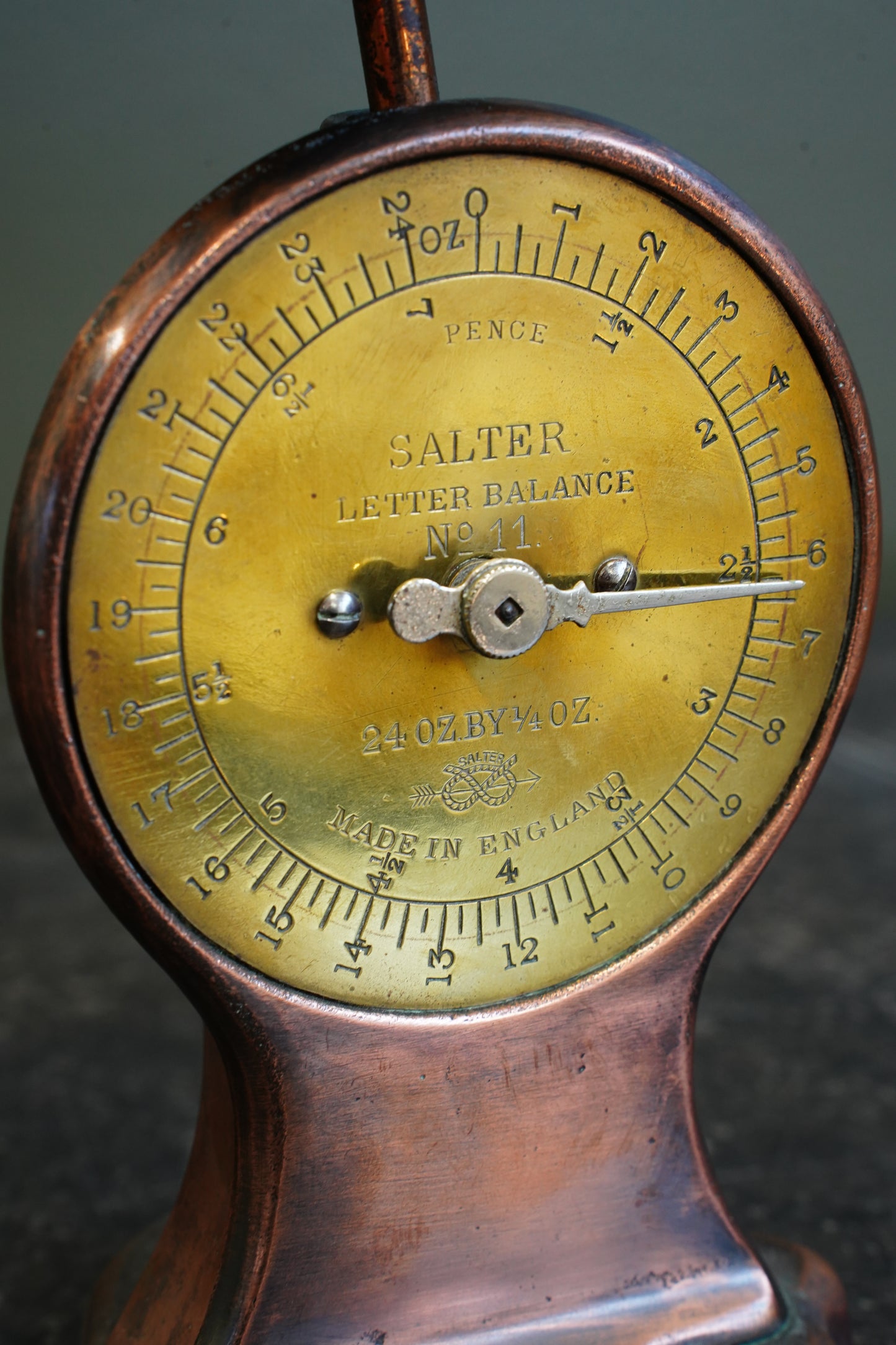 Antique Salter Copper Letter Balance Postal Scale, England