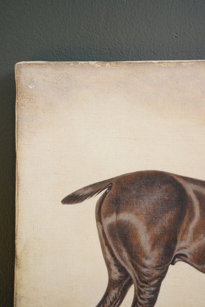 *RESERVED* Antique English Equestrian Oil Painting, Signed W. Turner, Horse in Stable