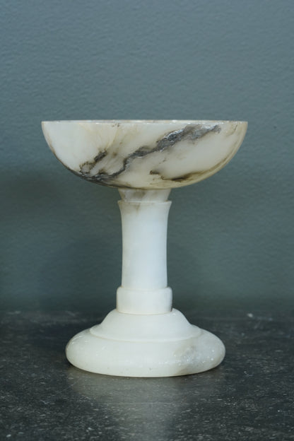 Pair of English Edwardian Alabaster Tazzas, Circa 1900