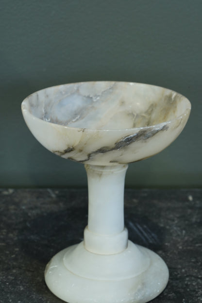 Pair of English Edwardian Alabaster Tazzas, Circa 1900