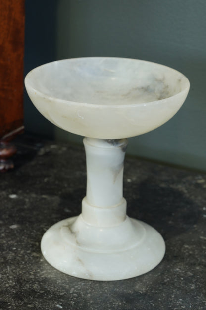 Pair of English Edwardian Alabaster Tazzas, Circa 1900