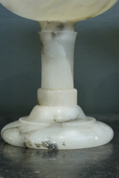 Pair of English Edwardian Alabaster Tazzas, Circa 1900
