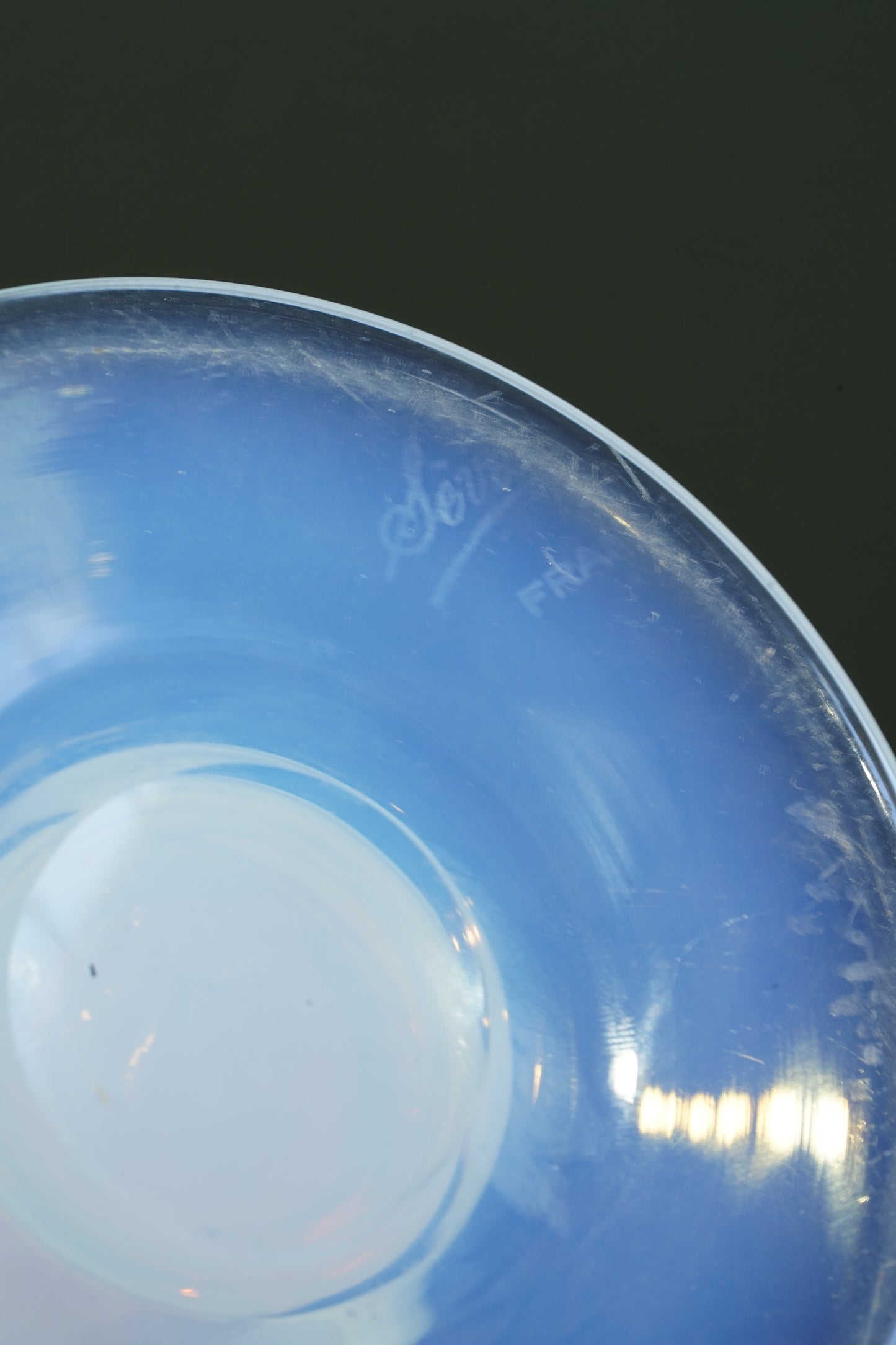 Vintage French Opaline Glass Table Lamp, Sevre France