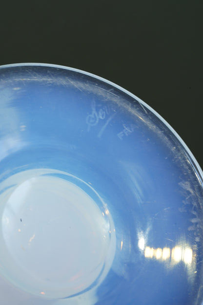 Vintage French Opaline Glass Table Lamp, Sevre France
