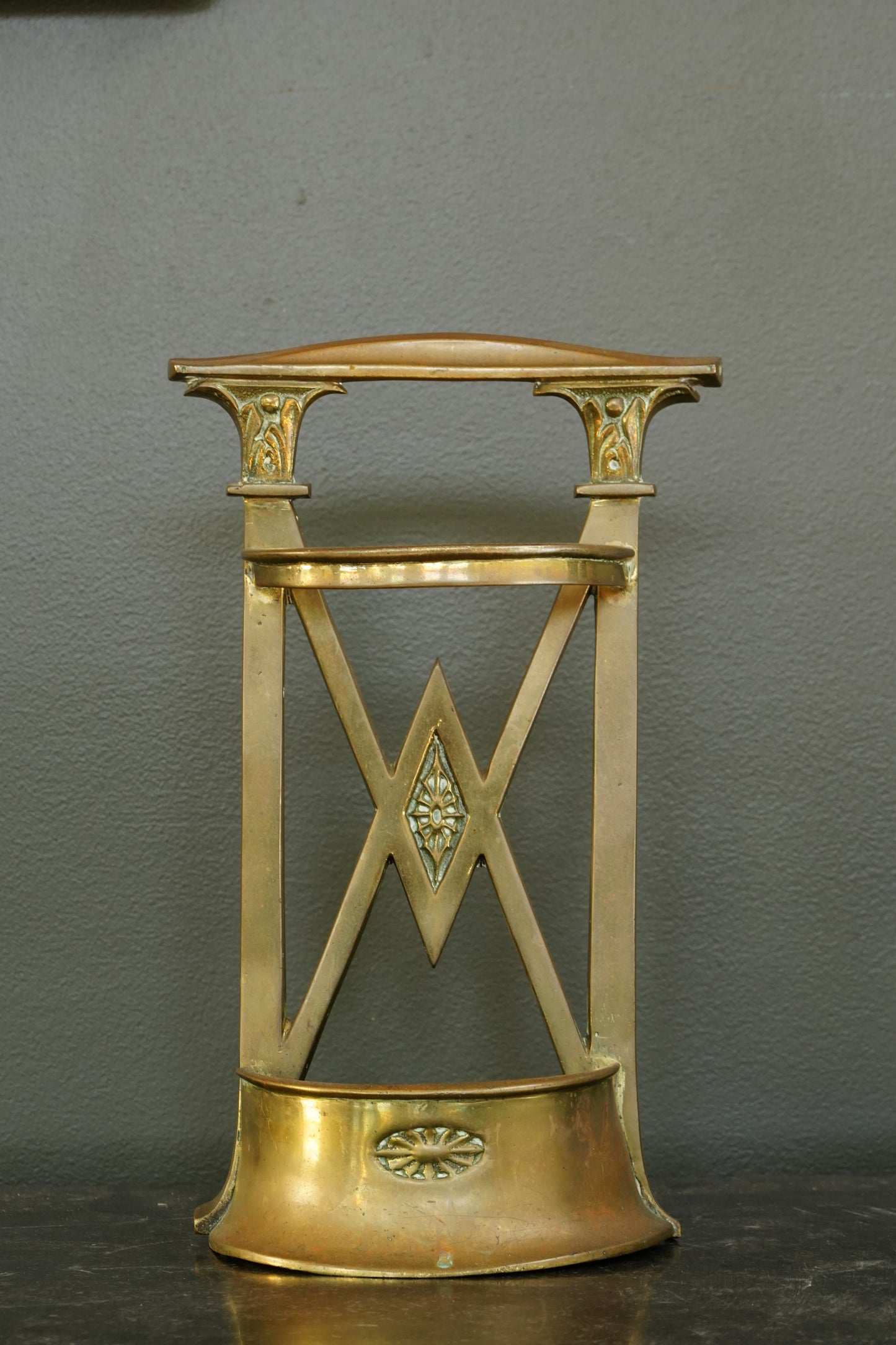 Antique Edwardian Brass Umbrella Stand