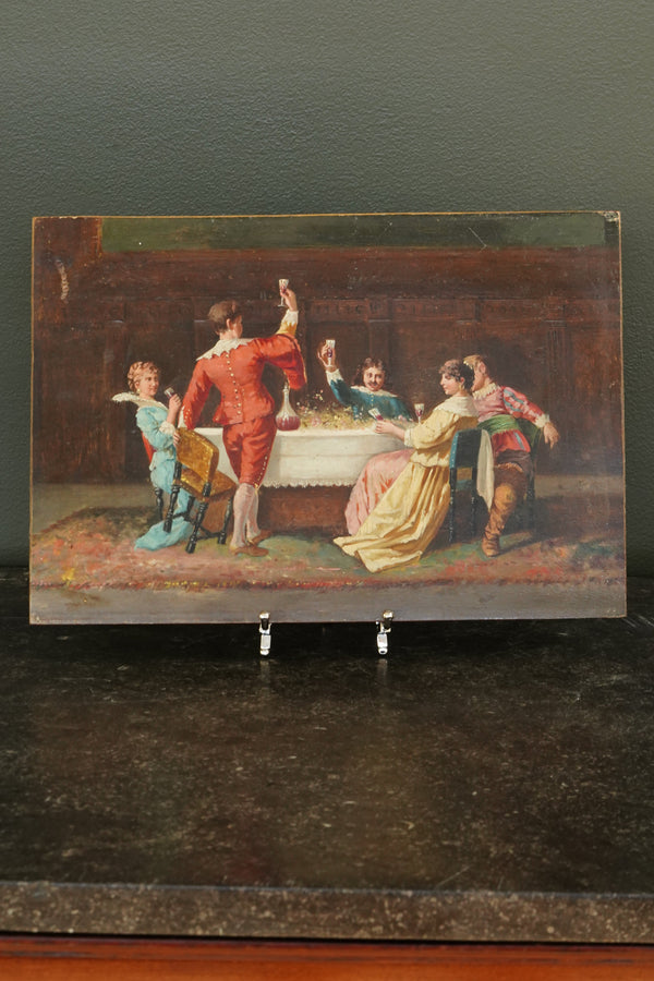 Antique 19th Century Oil on Panel, Continental European School secondary view