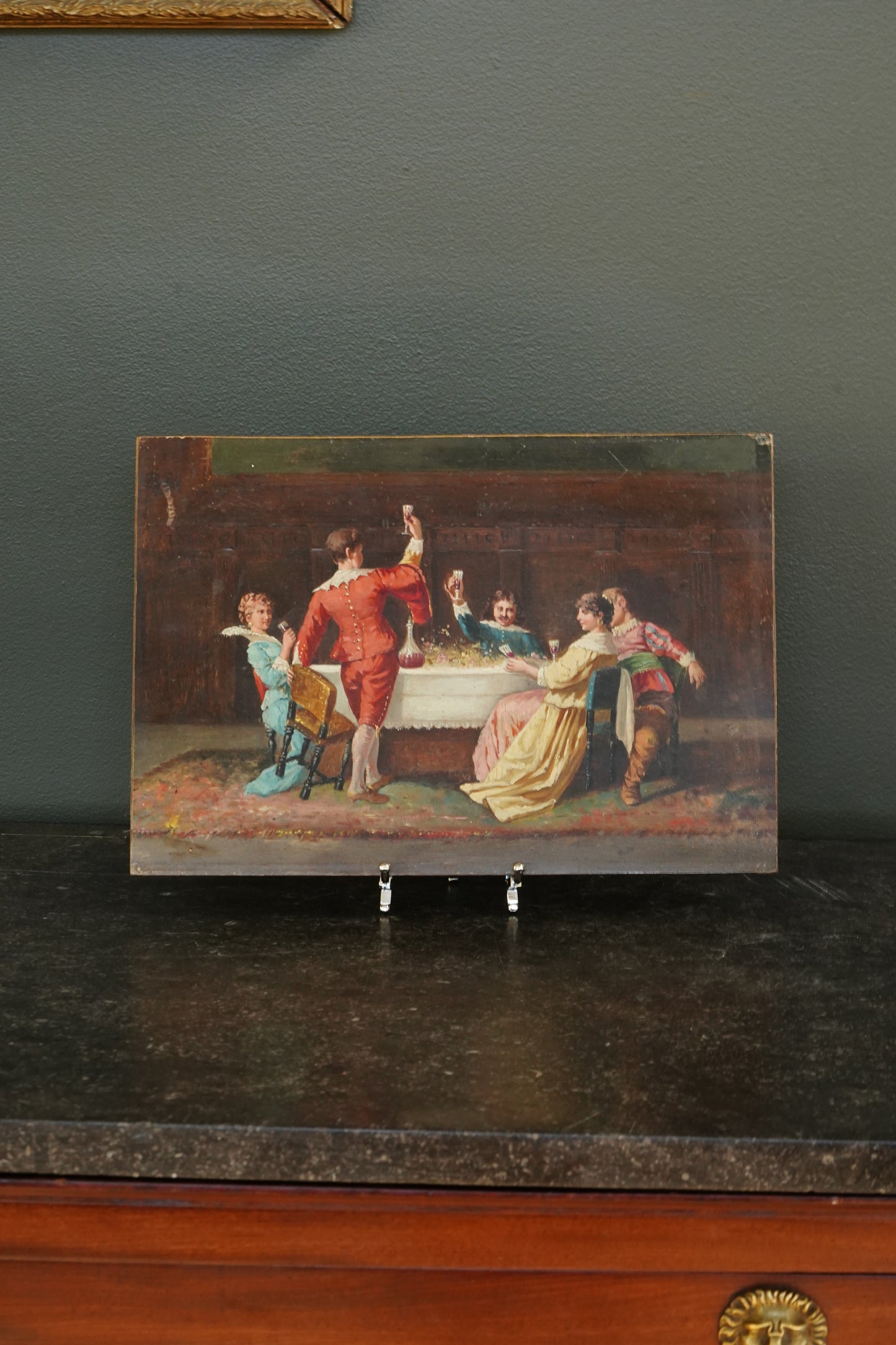 Antique 19th Century Oil on Panel, Continental European School
