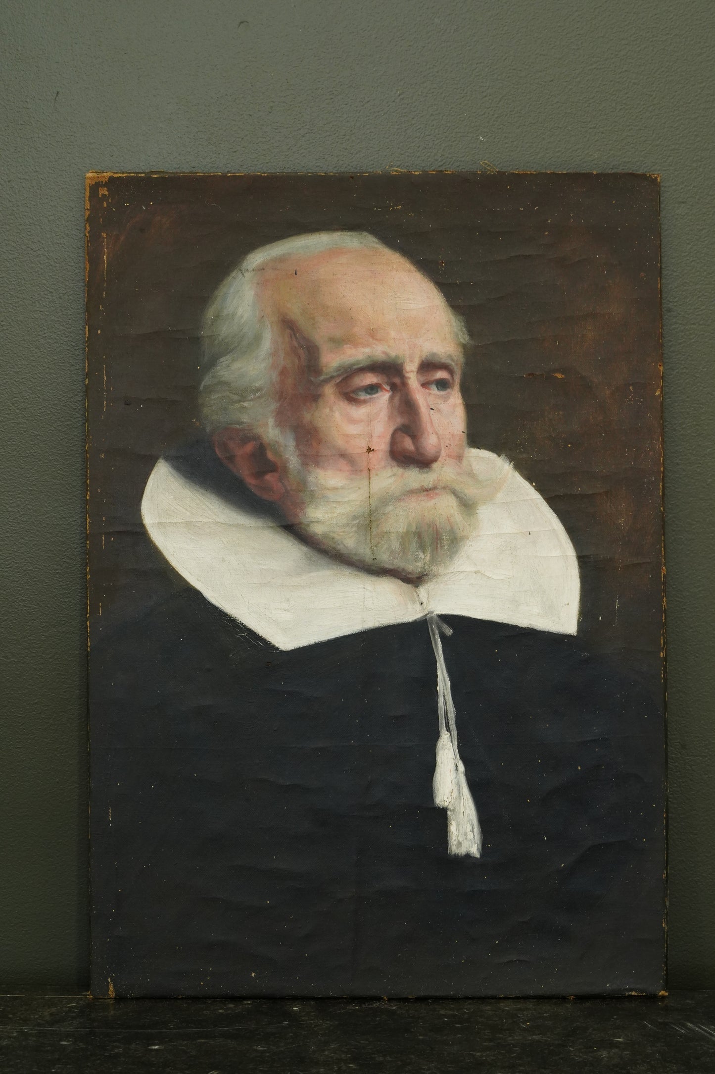 Antique Dutch School Portrait of a Gentleman, Possibly 17th-18th Century