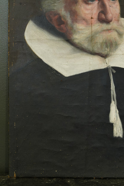 Antique Dutch School Portrait of a Gentleman, Possibly 17th-18th Century