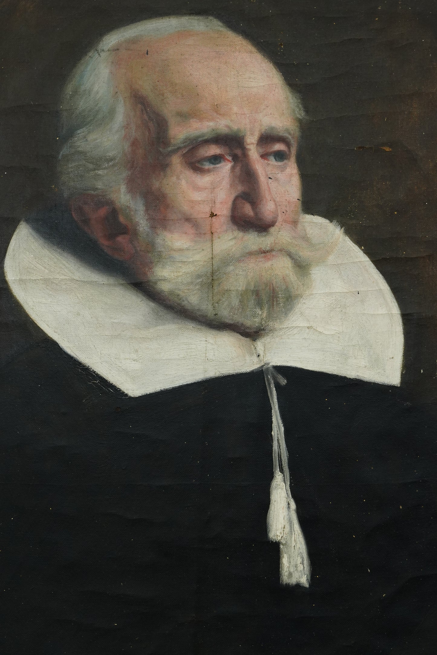 Antique Dutch School Portrait of a Gentleman, Possibly 17th-18th Century