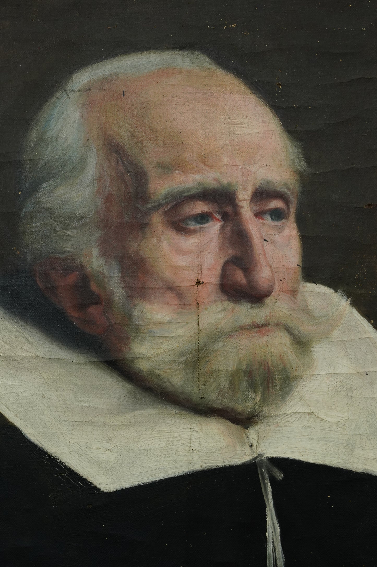 Antique Dutch School Portrait of a Gentleman, Possibly 17th-18th Century