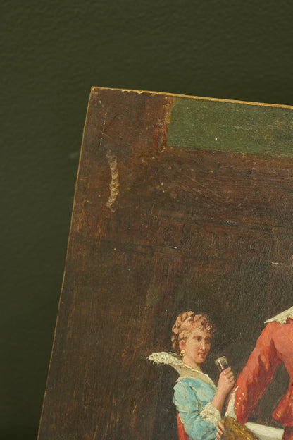 Antique 19th Century Oil on Panel, Continental European School