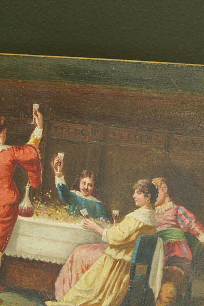 Antique 19th Century Oil on Panel, Continental European School