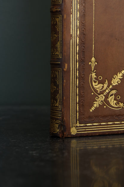 Antique Schubert 40 Melodies Leather Score Music Leather Book