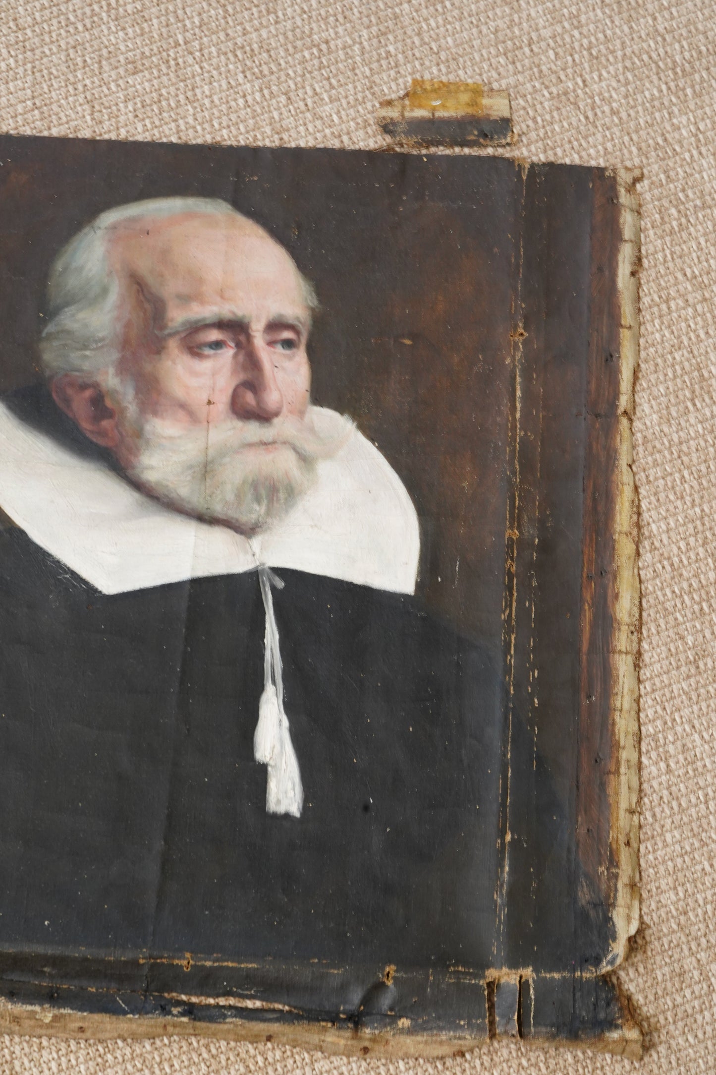 Antique Dutch School Portrait of a Gentleman, Possibly 17th-18th Century