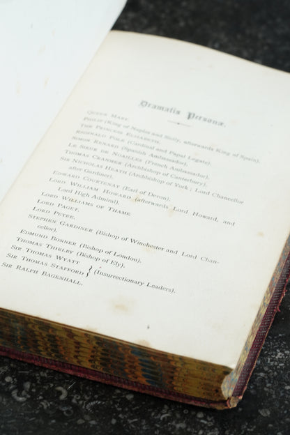 Alfred Tennyson Queen Mary A Drama 1875 First Edition Red Leather