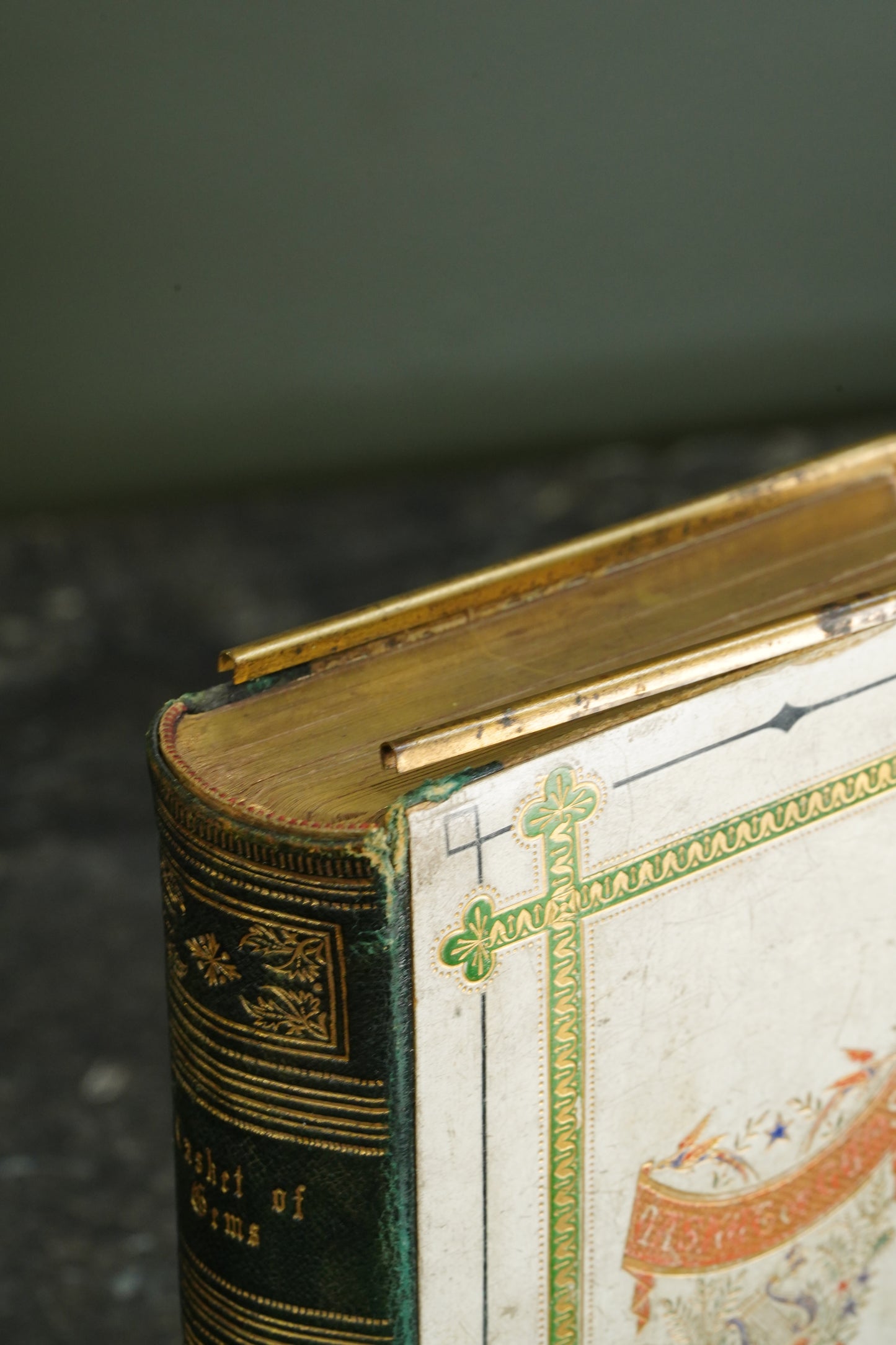 Casquet of Gems 1874 Antique Celluloid Poetry Book