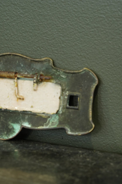 English Brass Letter Plate, Circa 1900