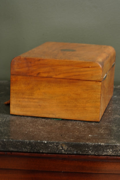 Antique Edwardian English Walnut Keepsake Box, Circa 1900
