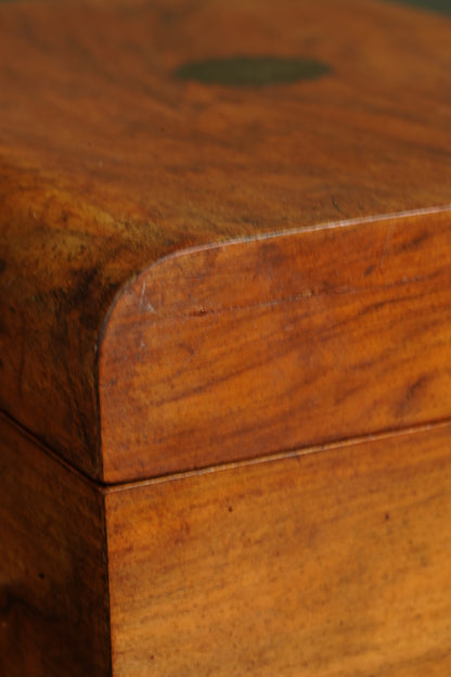 Antique Edwardian English Walnut Keepsake Box, Circa 1900