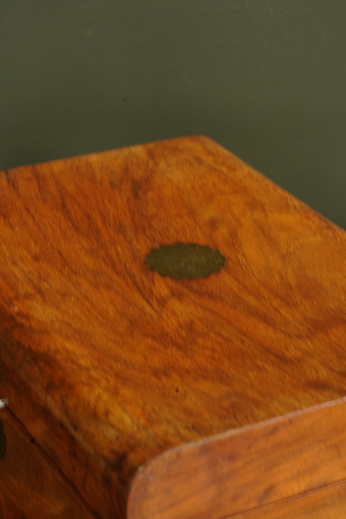 Antique Edwardian English Walnut Keepsake Box, Circa 1900