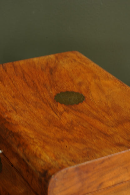 Antique Edwardian English Walnut Keepsake Box, Circa 1900