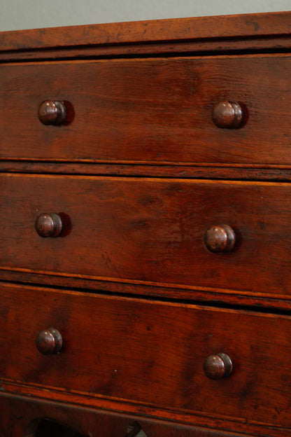 Antique English Mahogany Miniature Chest of Drawers, Circa 1830-1860