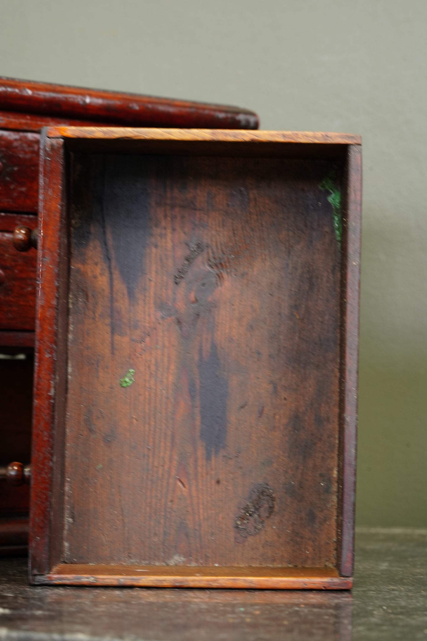 Antique English Miniature Mahogany Chest of Drawers, Ca. 1870