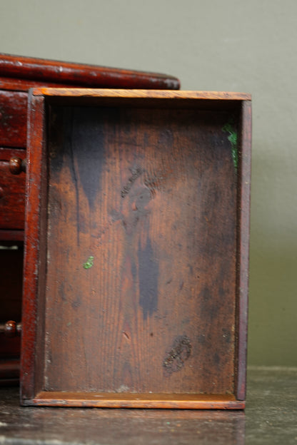Antique English Miniature Mahogany Chest of Drawers, Ca. 1870