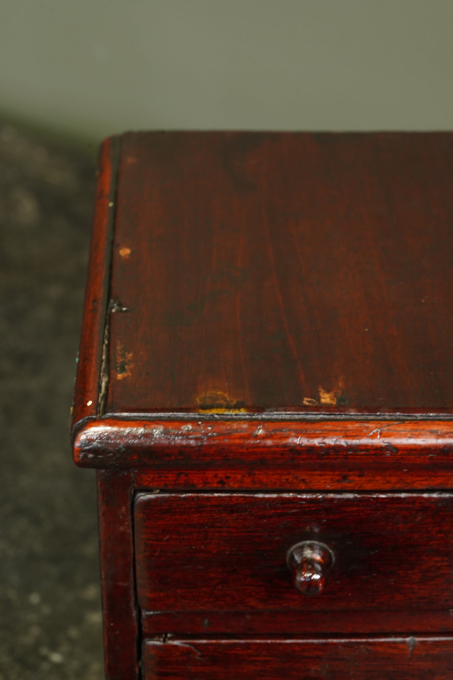 Antique English Miniature Mahogany Chest of Drawers, Ca. 1870