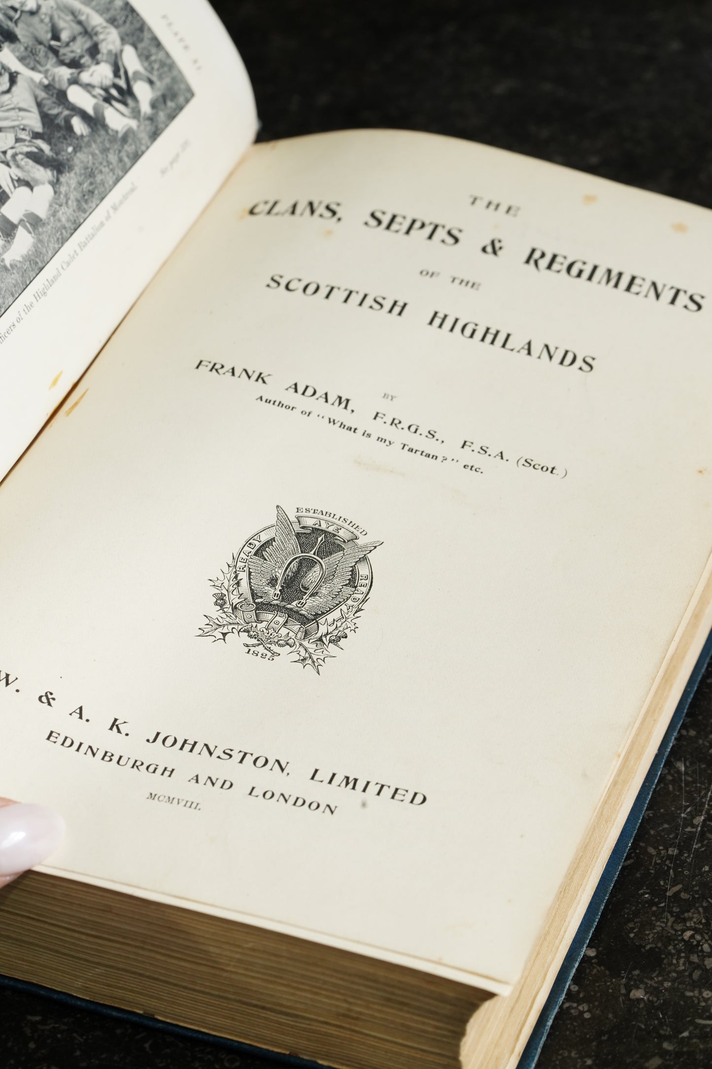 Antique Scottish Highland Clans Book First Edition Blue Cloth 1908
