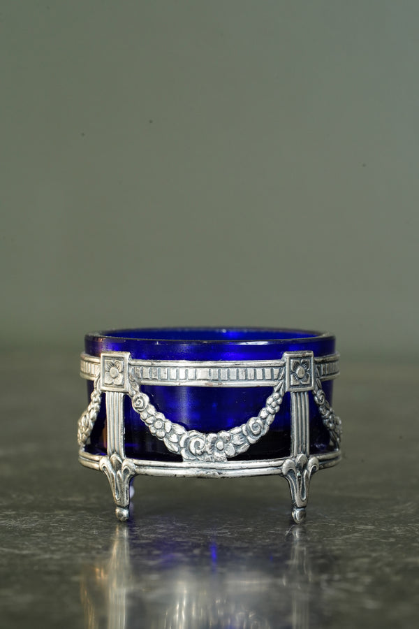 Antique French Silverplate Open Salt Cellar, Circa 1900