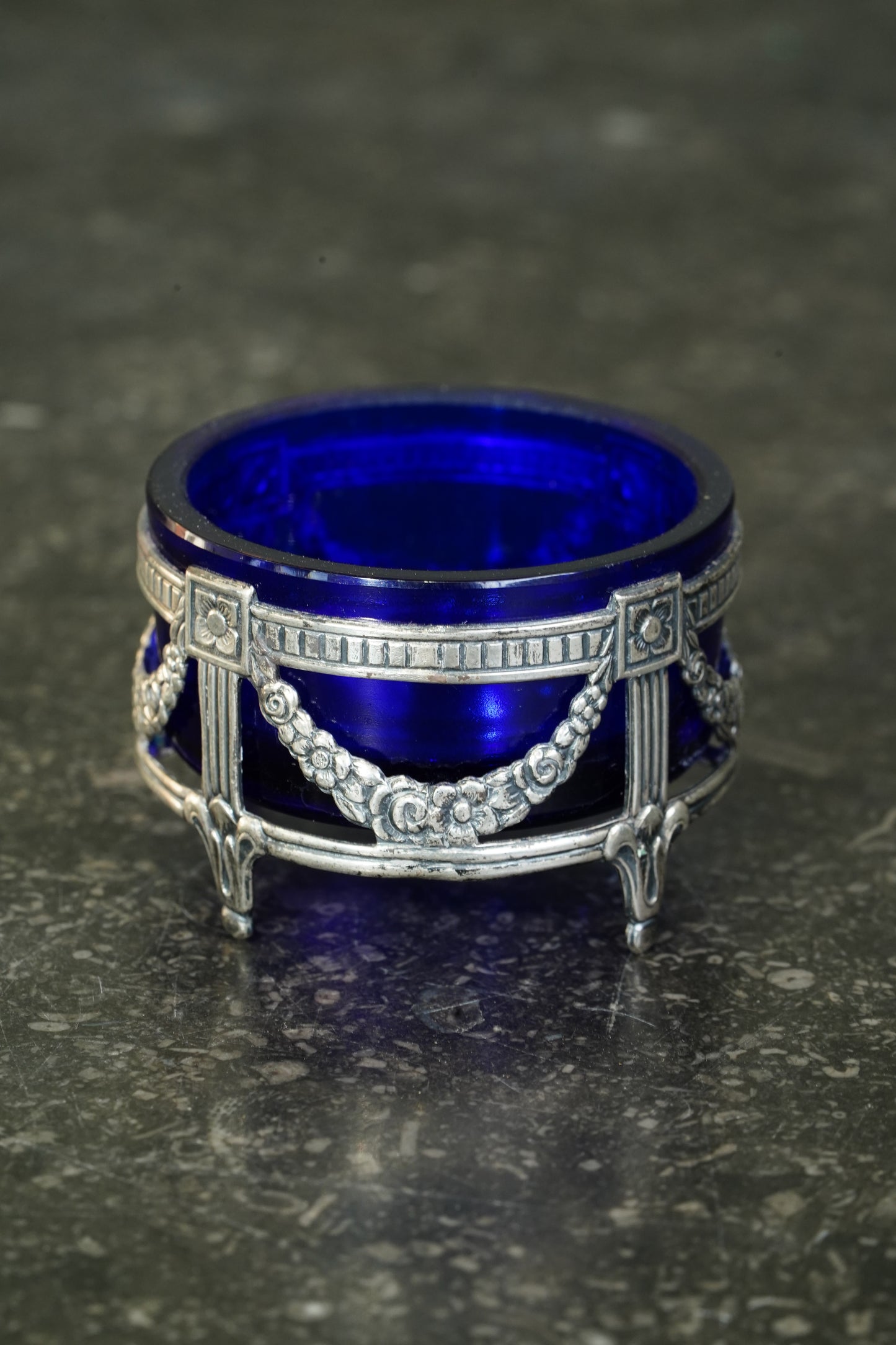 Antique French Silverplate Open Salt Cellar, Circa 1900